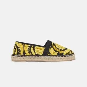Signature gold and black Versace men’s espadrilles high in demand and for sale! Versace Men main image 2